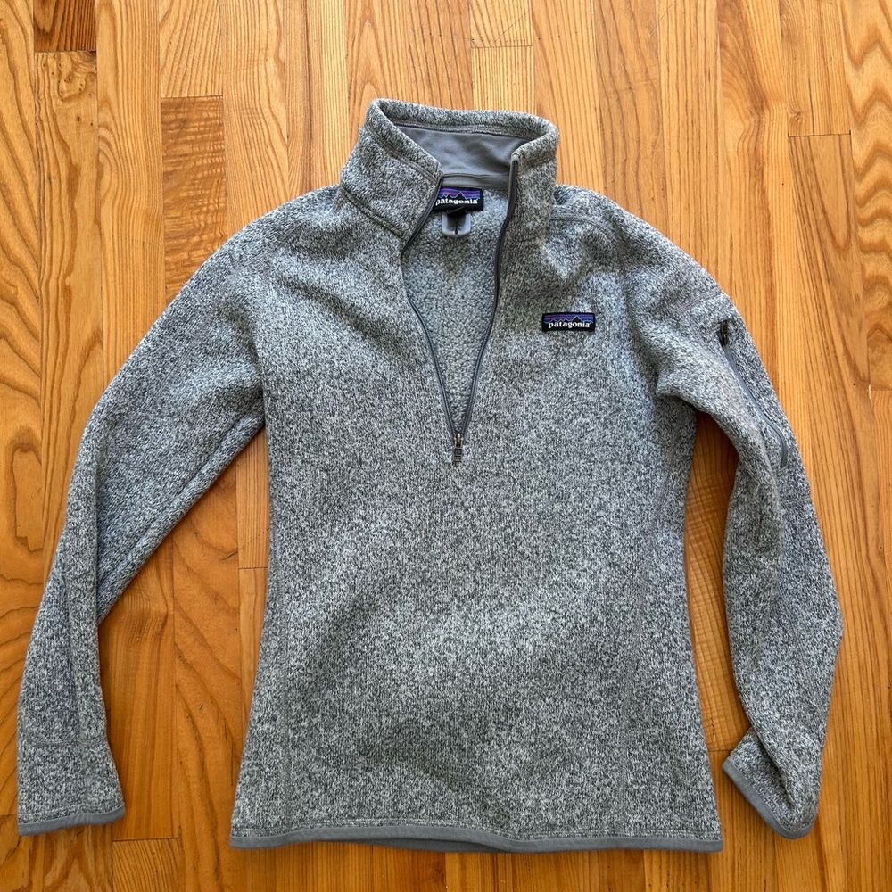 Patagonia Heather Gray Quarter-Zip Fleece Pullover